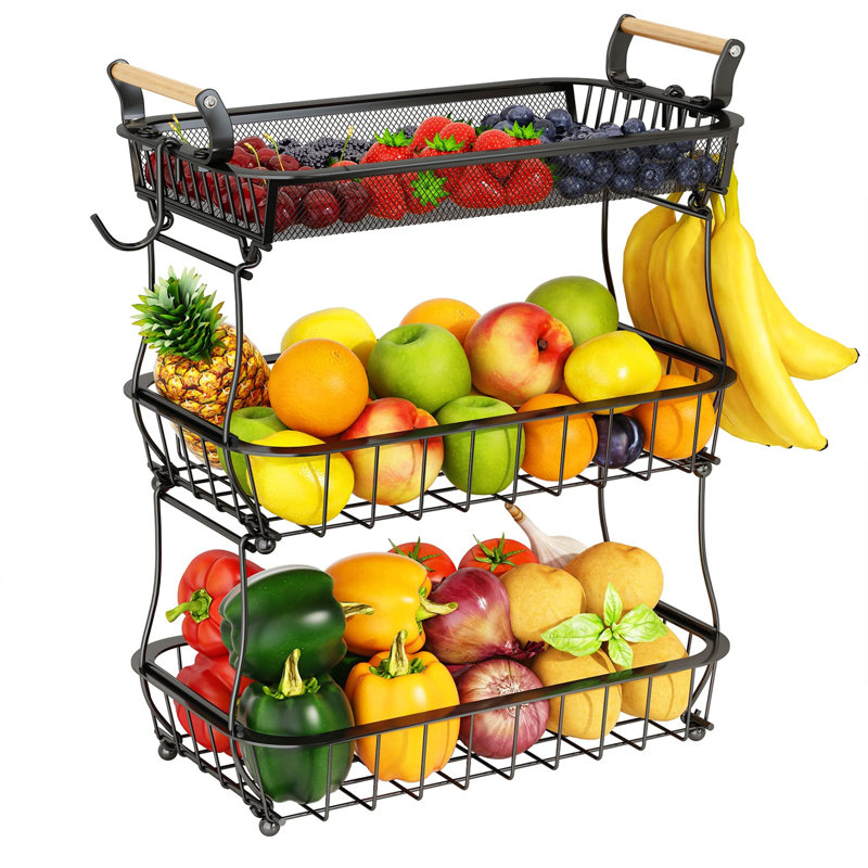 Belfry Kitchen Metal Hanging Fruit Basket