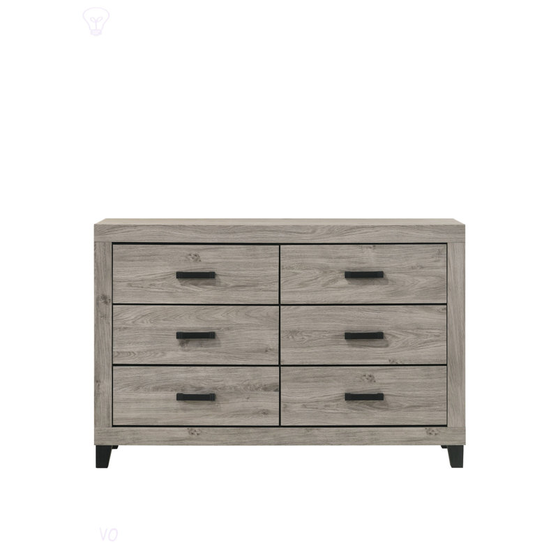 Commode à finition gris clair