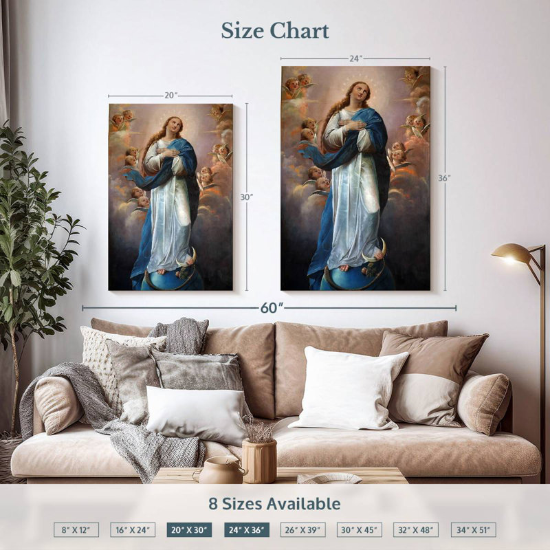 Vierge Marie Adella, H 36 po x l 24 po