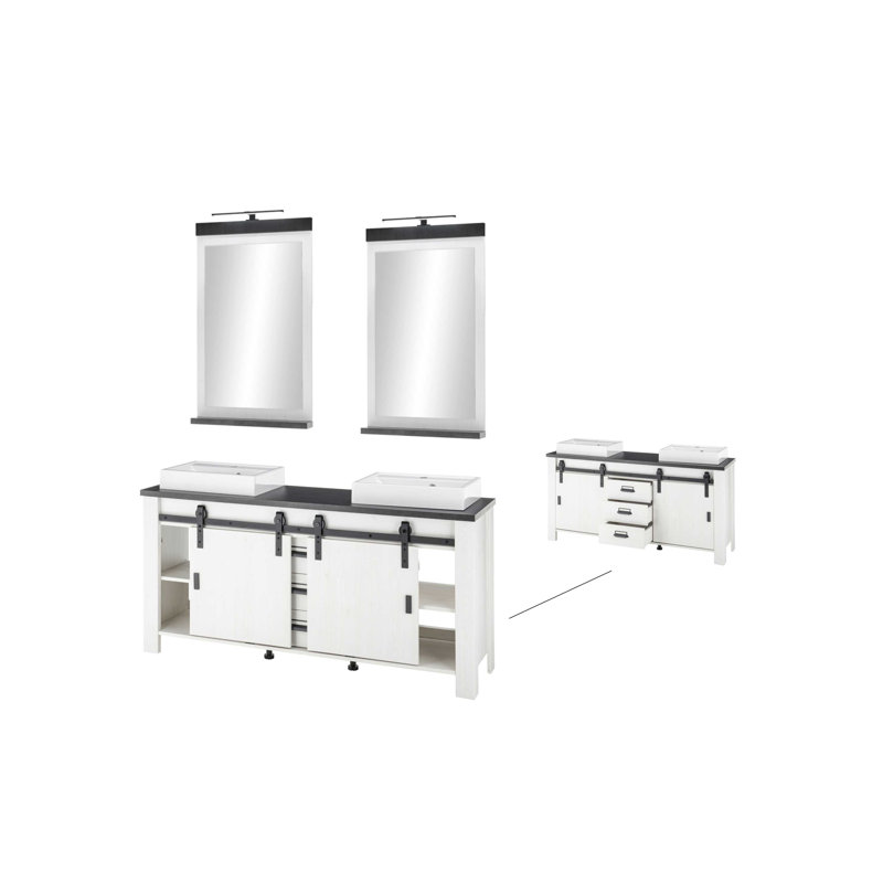 Jackeline Bathroom Suite, White