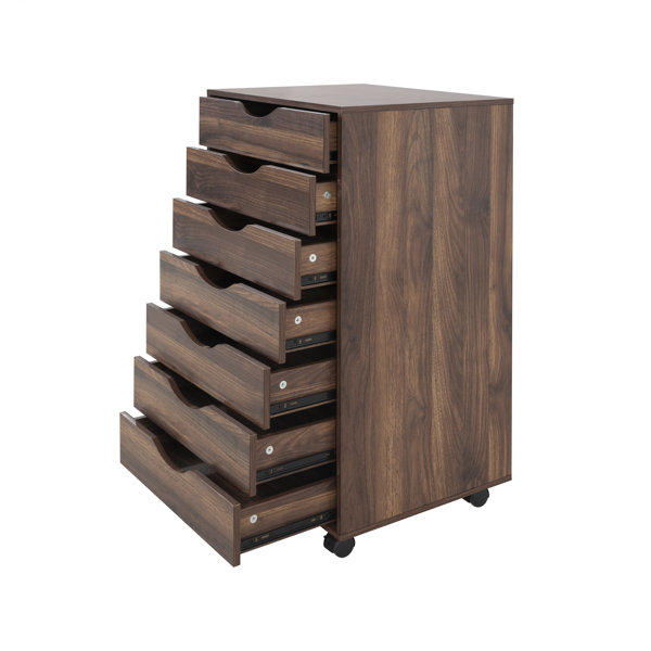 Latitude Run® Garysburg 7-Drawer Office Storage File Cabinet on Wheels ...