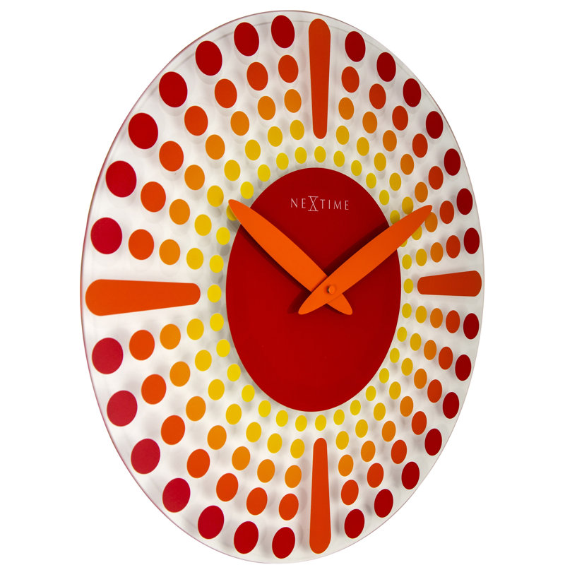Gowanda Glass Wall Clock, Red