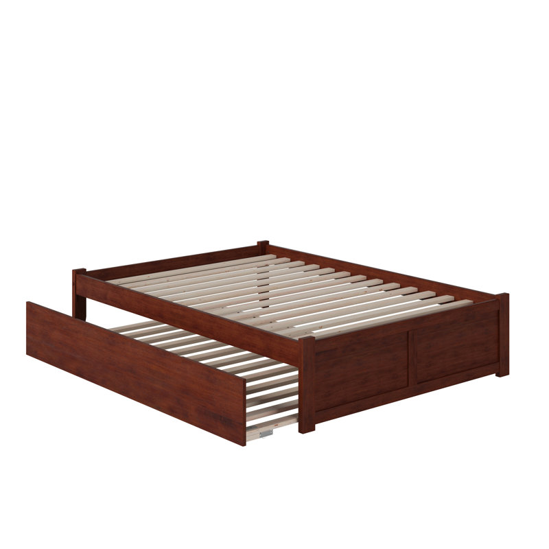 Avdain Kids Full with Trundle, Full, Walnut
