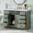 Tidworth 48'' Solid Wood Single Bathroom Vanity with 1.5'' Carrara Quartz Top Sink-655430809-658798174