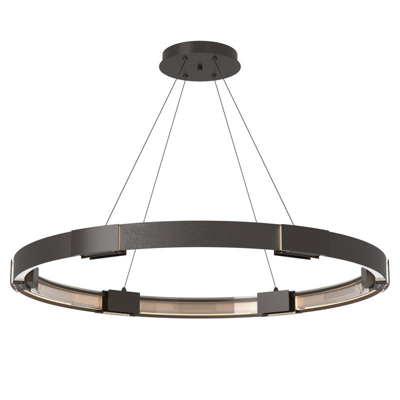 Aura 12 - Light Unique Wagon Wheel LED Chandelier, Oil Rubbed Bronze