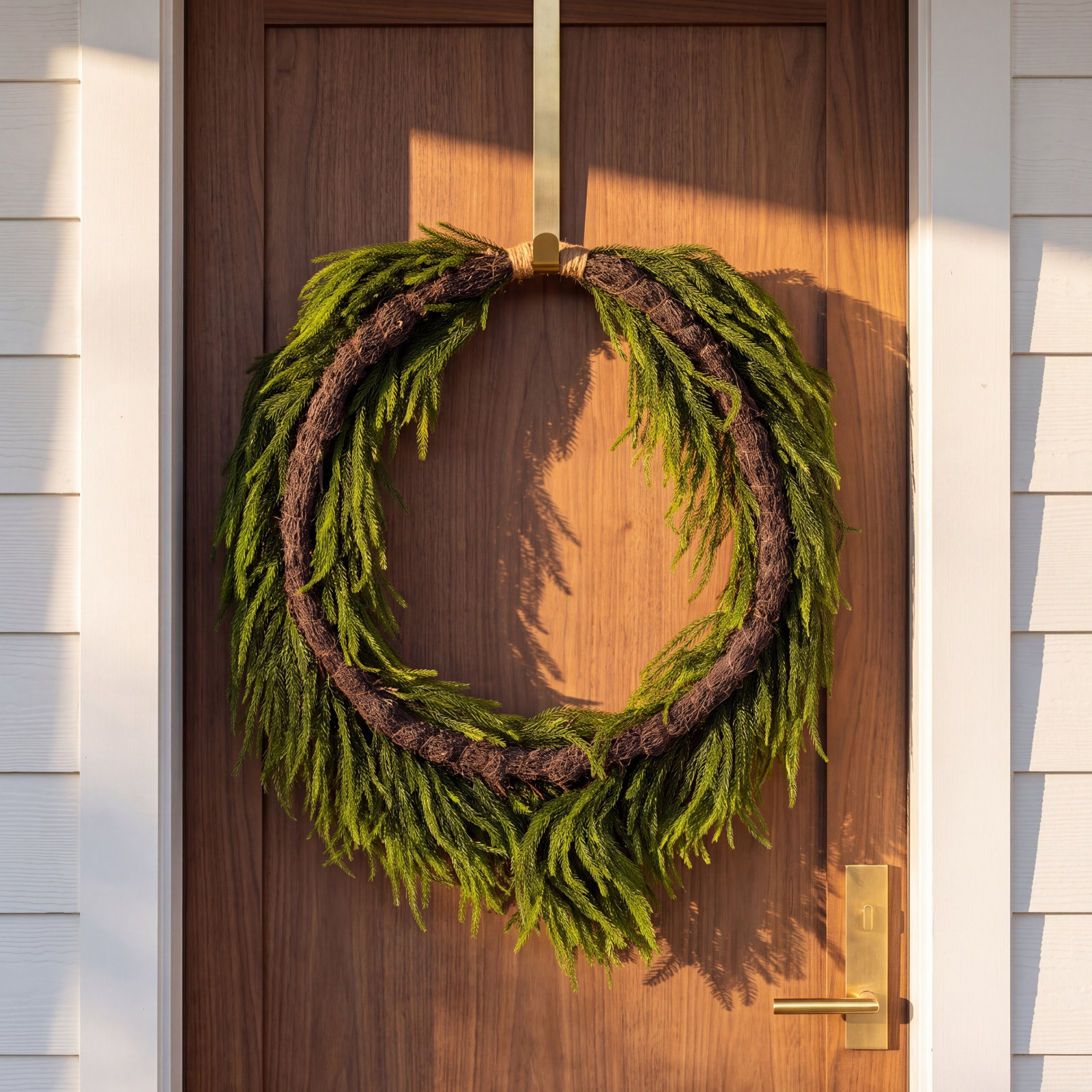  30" Green Norfolk Pine Wreath., 36" x 36"