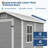 Resin Outdoor Storage Sheds 4x6 ft, Upgraded Double-Wall Outdoor Plastic Shed with Window, Waterproof Lockable Garden Shed for Patio Furniture, Lawn Mower, Bike and Tool Storage-124829190
