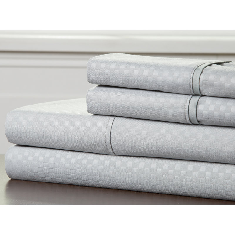 Ensemble de draps 4 pièces, Platine, Ensemble de draps pour très grand lit + 1 drap-ho
