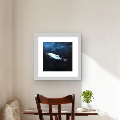 Dauphin nageur - imprimé de chambre à coucher animaux aquatiques