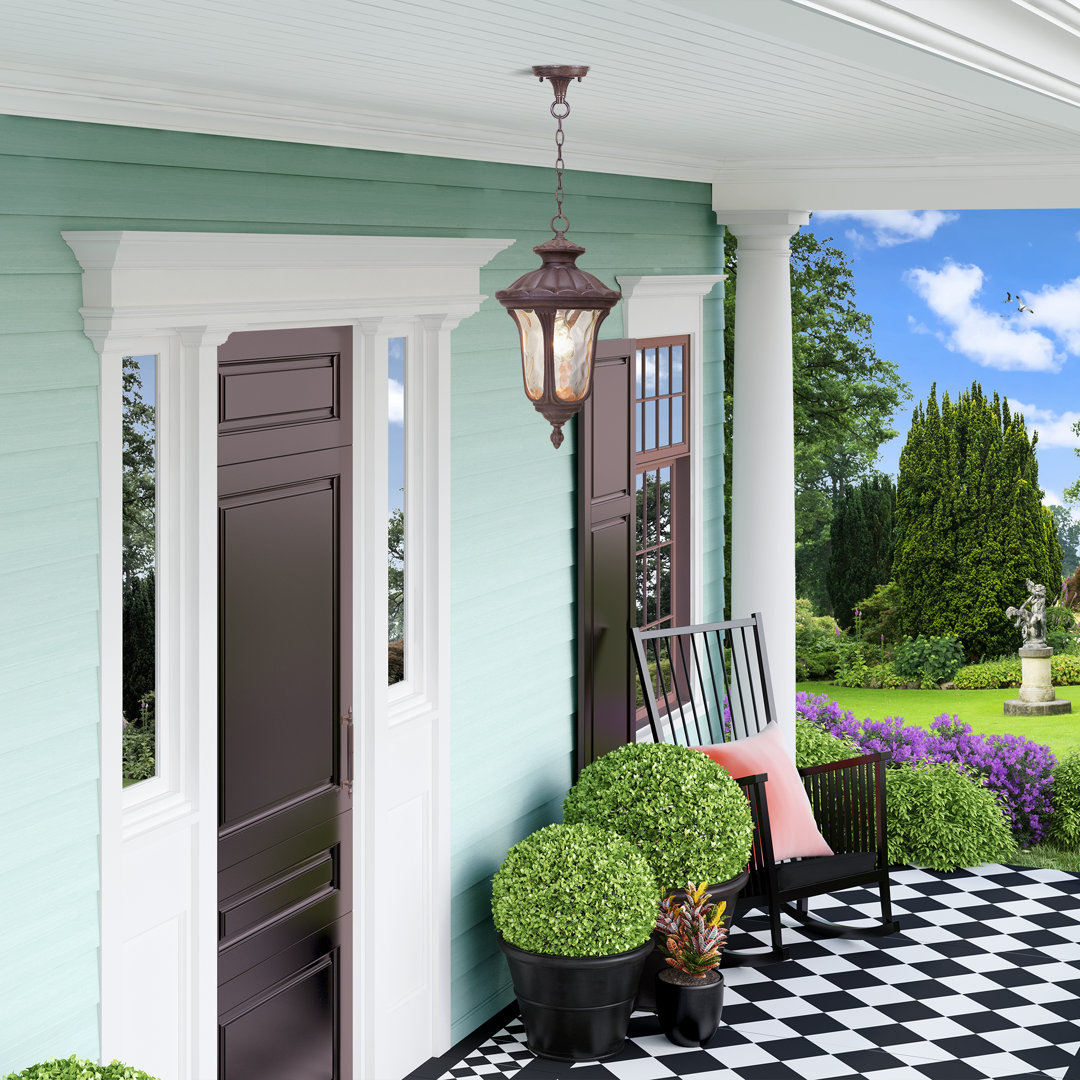 Lunar 1 -Bulb 15.5" H Outdoor Hanging Lantern Alcott Hill® 