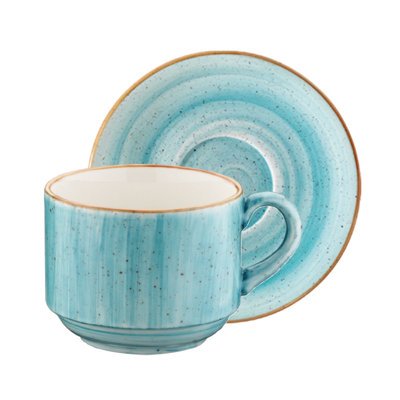 Tasse à café et soucoupe Gris