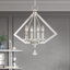 Lustre géométrique à 4 lumières avec détails en cristal Djanae-1257105653