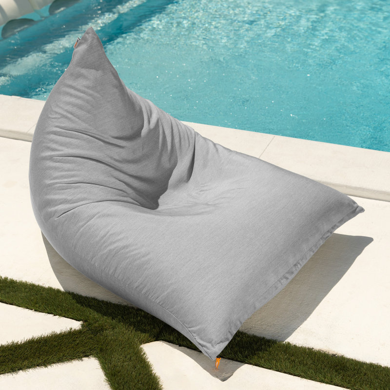 Twist Large Outdoor Bean Bag Chair & Lounger, Granite Sunbrella®