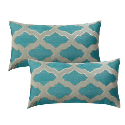 Geometric Rectangular Lumbar Cushion Cover