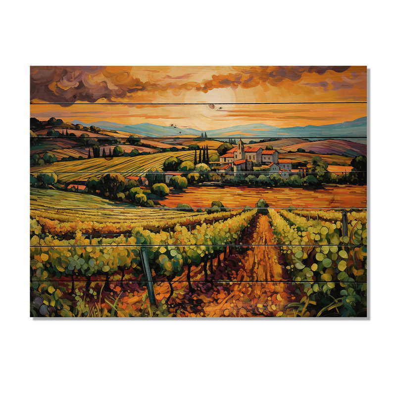 Impression sur bois Liall Vangogh, H 10 po x l 20 po x P 0,78 po