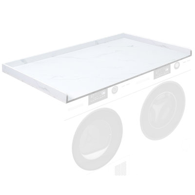 Organisateur de buanderie de comptoir en marbre blanc Life Finds