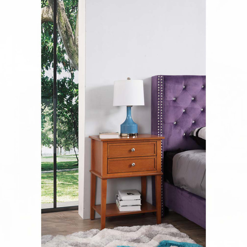 Modern Nightstand, Cherry