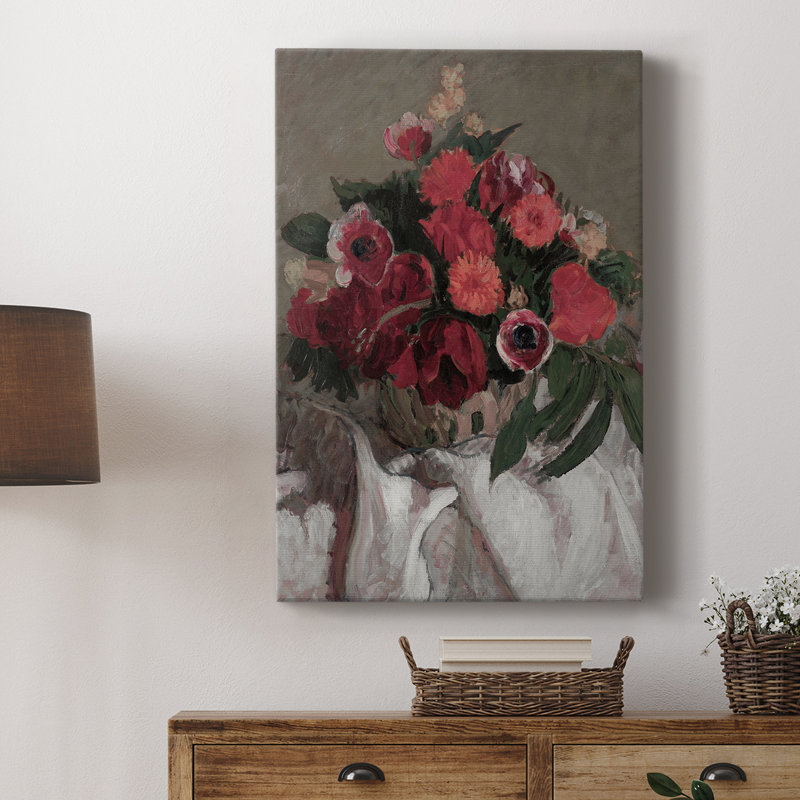 Motif floral rétro CCLXV - galerie Cavas, H 60 po x l 40 po