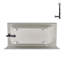 Baignoire en alcôve en acrylique blanc brillant avec drain extérieur 66 po x 32 po Streamline-101699244