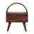Solid Wood Chestnut Dome Bedside, 1-Drawer, 1 Open-Slot, Brown