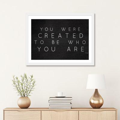 «Be Who You Are», reproduction d'art textuel