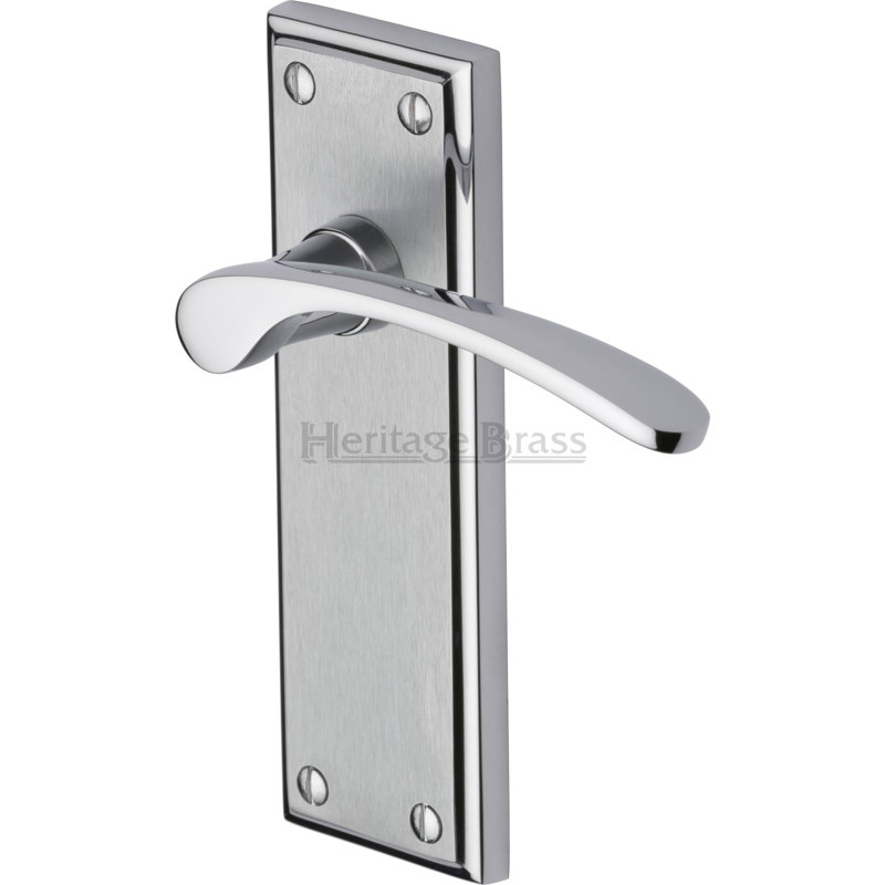 Heritage Brass Door Handle Lever Latch Hilton Design, Apollo