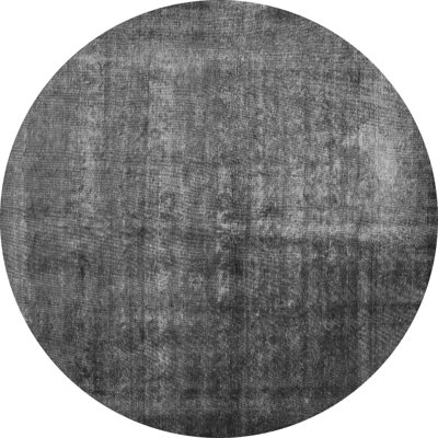 Tapis rond gris / gris foncé