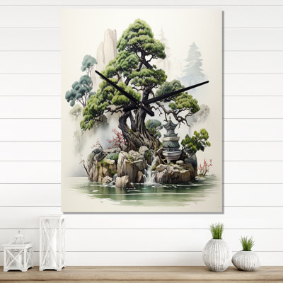 Horloge murale Japon Art Meditation