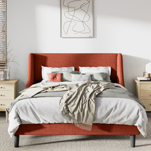 Bowdoin Upholstered Wingback Platform Bed