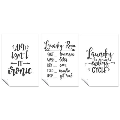 Isn't it Ironic for Utlity Room 3 Piece Wall Art
