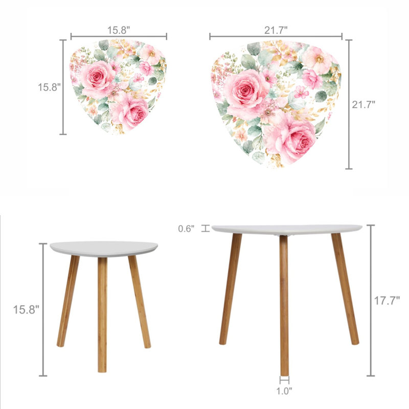 Ensemble de 2 tables basses gigognes Triangle
