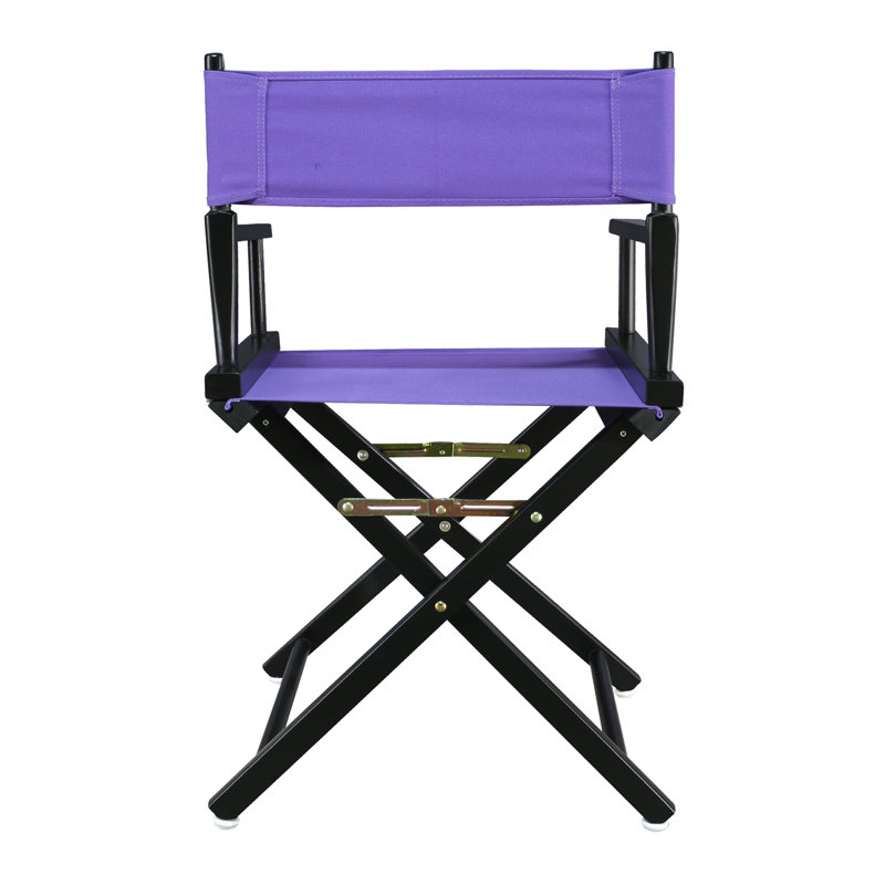 Chaise de réalisateur pliante 18 po, Noir, noir, noir, noir, Mauve
