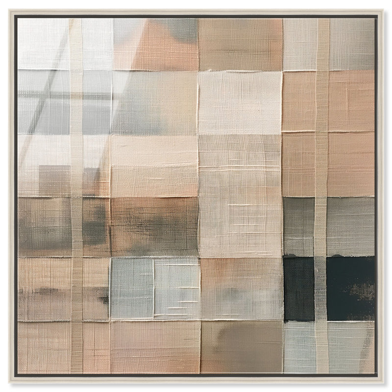 Minimalist Mesh High-Gloss Frameless Acrylic Glass Wall Art Abstract Print by Oliver Gal, Ready to Hang, 12 x 12, 17"H x 17"W