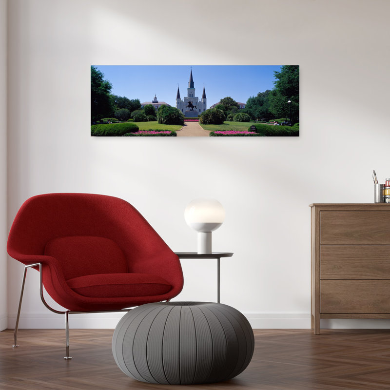 St Louis Cathedral Jackson Square New Orleans LA USA by James Schwabel - Wrapped Canvas Panoramic Print