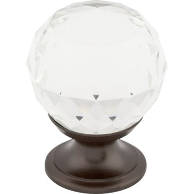 Wine Crystal 1 1/8" Diameter Round Knob