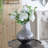 Accent Glass Silver Vase