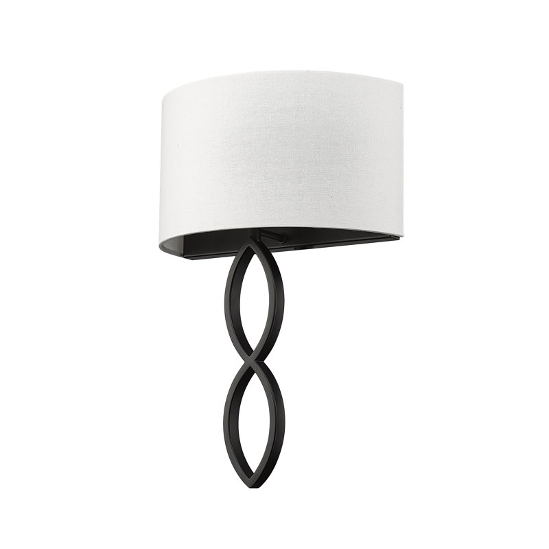 Yohji 18.8" Tall Steel Flush Mounted Sconce, Matte Black