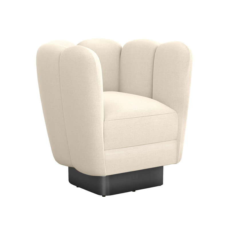 Fauteuil demi-tonneau pivotant de 31 po Gallery, Bronze industriel, Pure