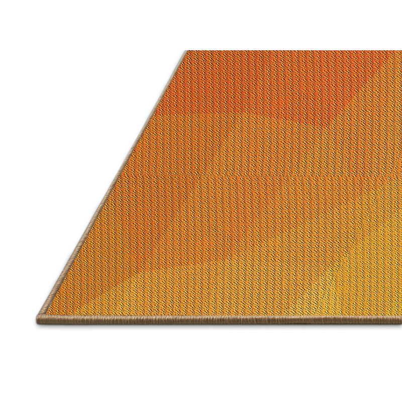 Tapis jaune à motifs 3827, Rectangle 8 pi x 10 pi