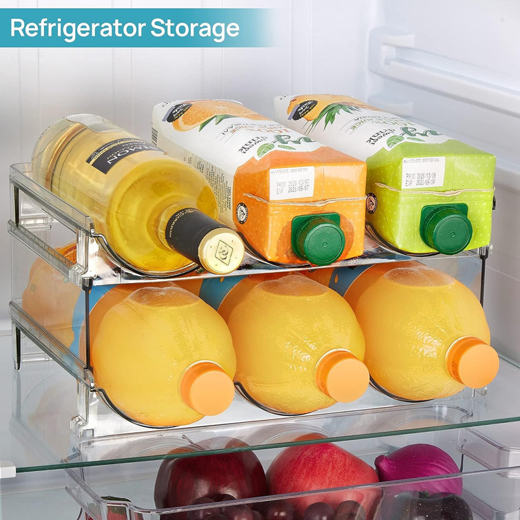 Water Bottle Organizer 2 Pack Stackable Cup for Cabinet Countertop Pantry  Fridge