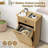 Tilt Out Fluted Laundry Hamper Cabinet, 11 Gallon Hidden Laundry Hamper, Wooden Trash Can Cabinets With Drawer, Modern Garbage Can Cabinet For Bathroom, Kitchen, Living Room-848730656