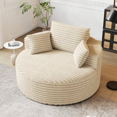 Boneless Sponge Single Sofa,fluffy Modern Sleeper Chair