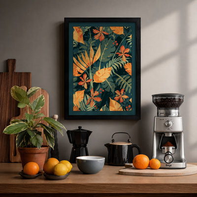 Floral Garden Tropical - Framed Print