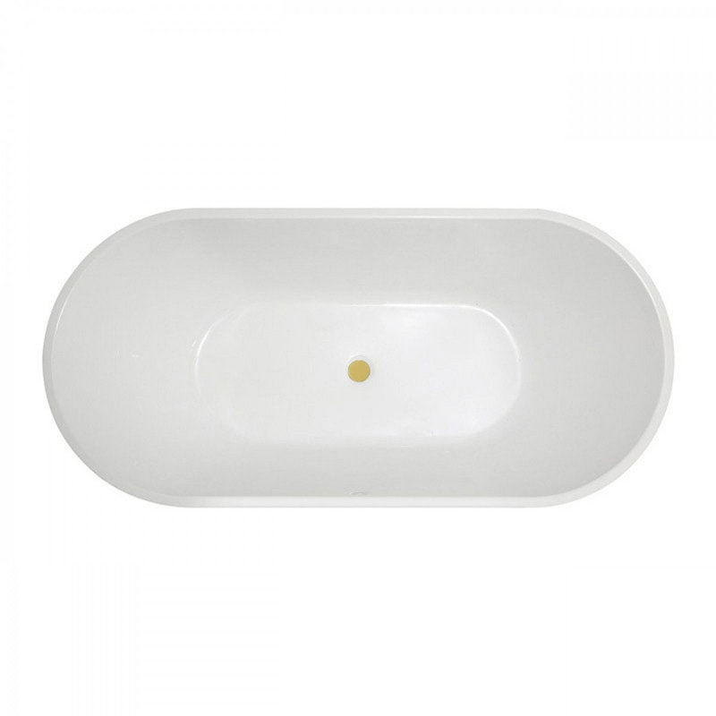 Chloe 63'' x 29.5'' Soaking Acrylic Bathtub