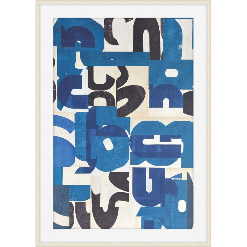 Blue Notes 1 Framed Print, 43" H x 32" W