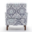 Fauteuil à motifs en mélange de polyester, structure en bois de bouleau massif avec pieds fuselés bruns, chaise d'appoint rembourrée de mousse avec garniture pour le bureau du salon
