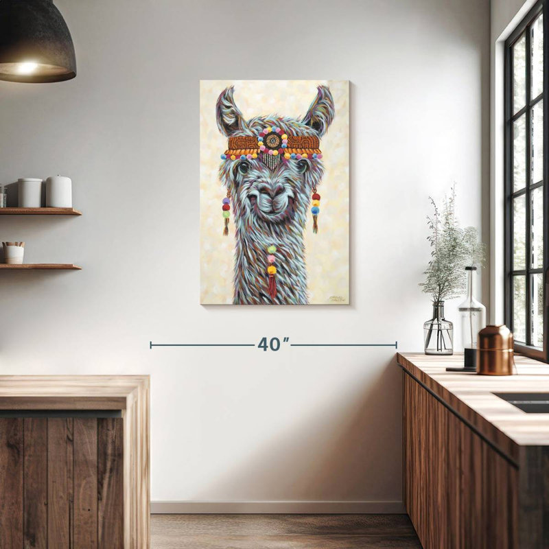 Brampt Hippie Llama I, 36" H x 24" W