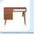 39" Retro Bohemian Style Wooden Makeup Vanity Set With Charging Plug&USB Port And Stool, Dressing Table With 3 Storage Drawers And 1 Rectangular Rattan Drawer-261184051
