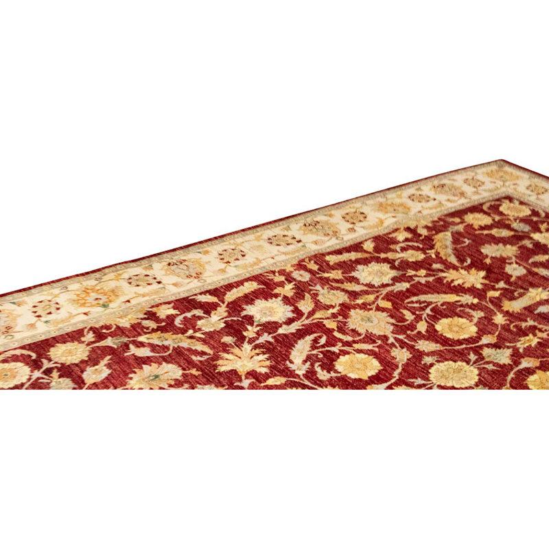 Tapis noué à la main de haute qualité en rouge / beige