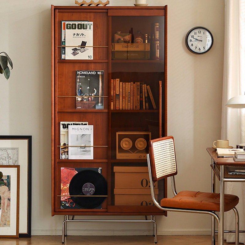 Middle-aged color Solid  Wood Display Cases